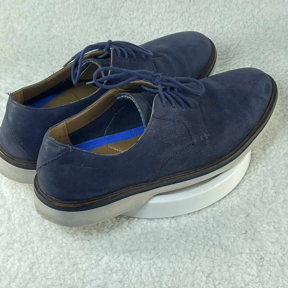 Clarks Collection Loafers Mens 11.5 Blue Extreme Comfort Suede Lace Up Shoes